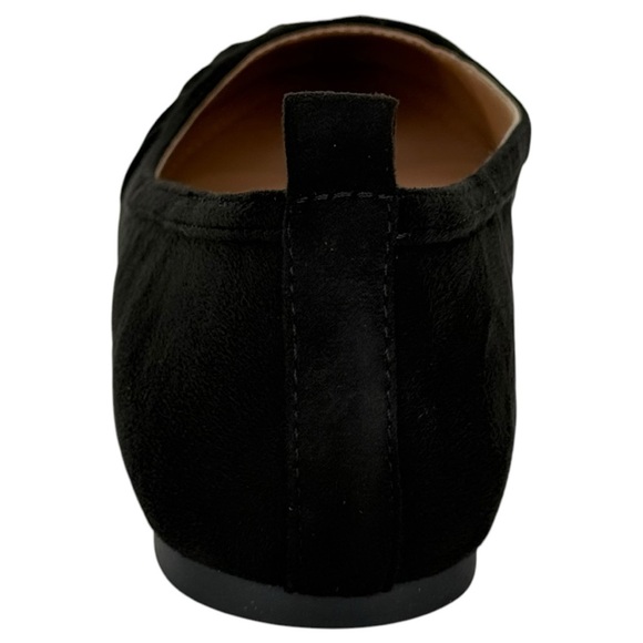 Journee Collection Tannya Black Microsuede Womens Flats Size 8.5M - Picture 4 of 10